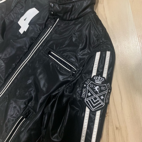 Express Men Black Striped Sports Jacket Sz S - Picture 5 of 5